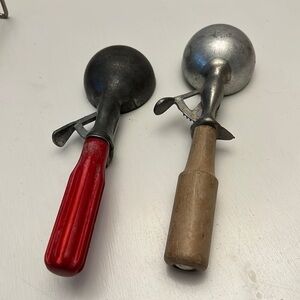 Vintage Ice Cream Scoops One Wood Handle One Peerless